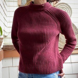 Marine Layer Cleo Mock Neck Sweater Rosewood